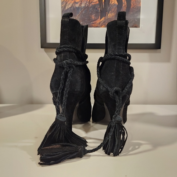 Schutz Fadhila Tassel Heeled Boots - Picture 3 of 7
